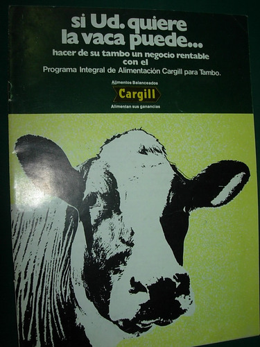 Folleto Publicidad Cargill Ganado Vacuno Tambos Vacas 6pgs