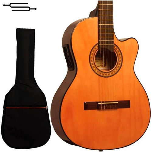 Gracia M6 Eq Guitarra Clasica Electrocriolla Corte + Funda