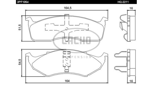 Pastilla De Freno Del P/ Dodge Grand Caravan Araña Alta 01/