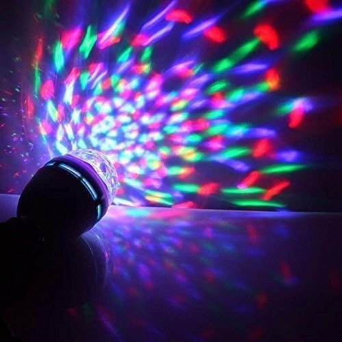 Bombillo Led Efecto Bolichera Lampara Rgb Giratoria- 