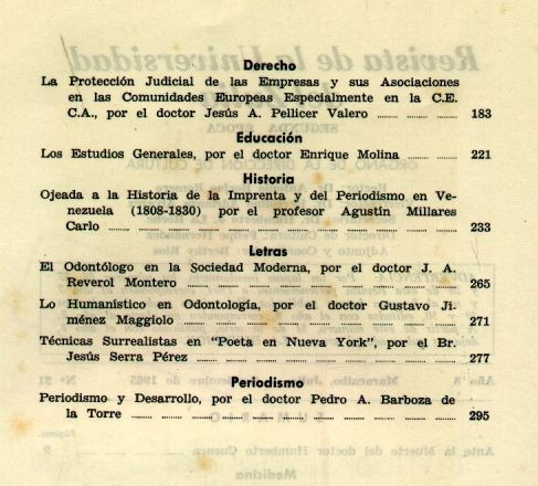 Revista Universidad De Zulia (medicina, Letras, Periodismo)