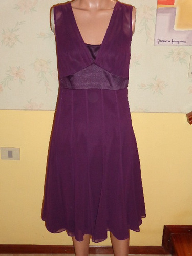 Vestido De Fiesta Ann Taylor Loft Talle 2 Color Violeta/lila