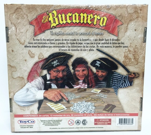 Imagen 2 de 6 de Bucanero Juego De Mesa Piratas Arma Palabras Educando
