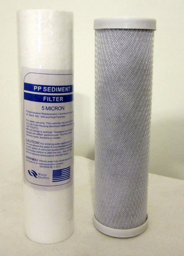 Par Cartuchos Para Filtros Agua P P Y Carbón Activado