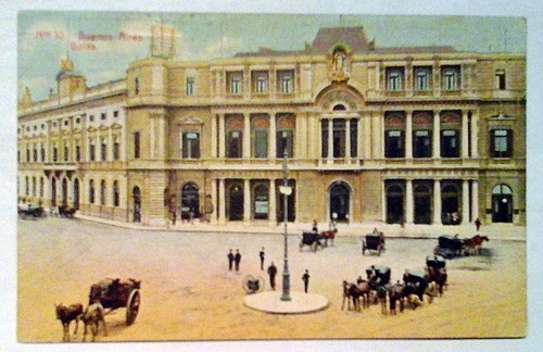 Antigua Postal Buenos Aires Bolsa De Comercio 1909