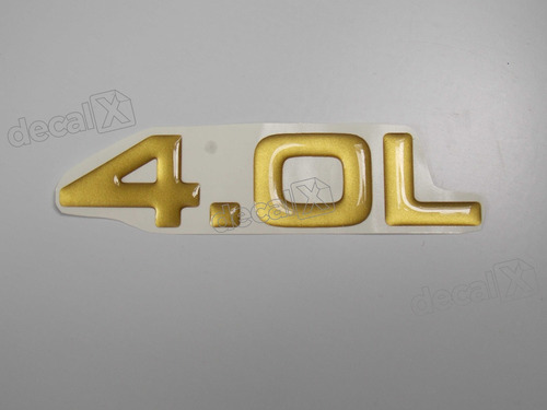 Emblema Adesivo Resinado 4.0l Cherokee Dourado 40ld