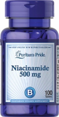 Vitamina B-3 Niacinamide 500mg 100 Tabletas 1 Toma Diaria