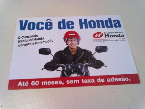 Folheto Do Consórcio Nacional Da Moto Honda 2002