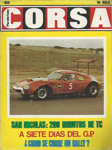 Revista Parabrisas Corsa 1969 Nro 182