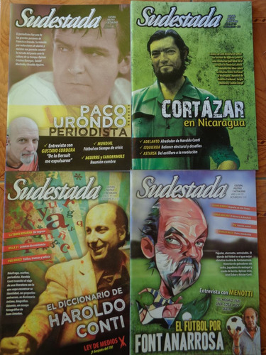 4 Revistas Sudestada Fontanarrosa, Urondo, Conti, Cortazar