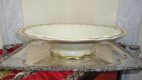 Centro Mesa Aleman Porcelana Rosenthal Rococo Antiguo Vealo