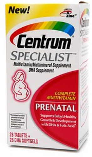 Vitaminas Prenatales 28+28 Cápsulas Y Tabletas Centrum 