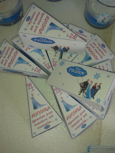 2 Tortitas De Cajitas Personalizadas De Frozen