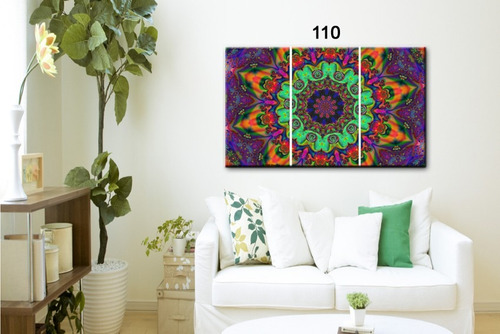 Cuadros Tripticos Artesanales Lienzo Algodón - 150x90 Cm