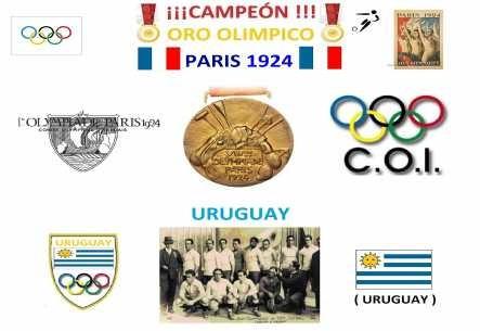 Lámina 45 X 30 Cm - Olimpiada 1924 Uruguay Campeón De Fútbol