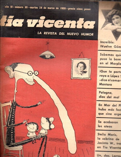 Tia Vicenta Año 3 Numero 85 - 24 De Marzo De 1958