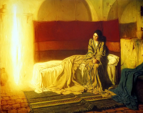 Lienzo Lienzografía Virgen María Impresión Reproducción60x90