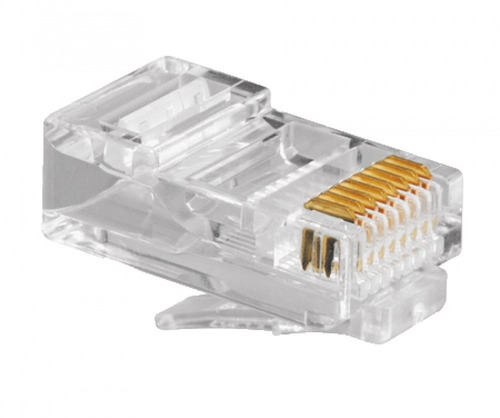 Conector Plug Rj45 Rede Lan Ethernet Cat5 (pacote 100 Peças)