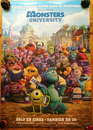 Póster Original De Cine: Monsters Inc U.