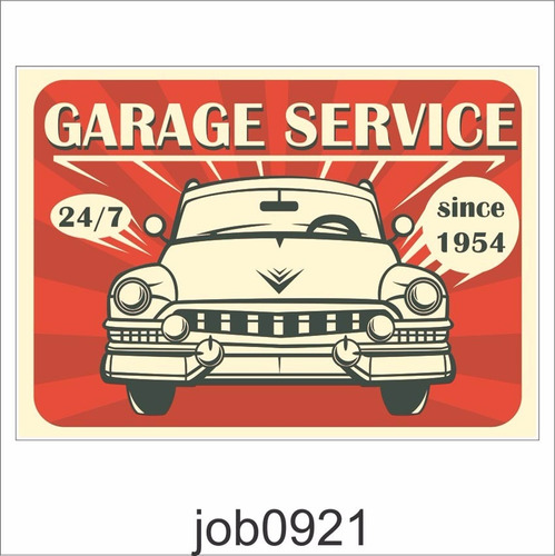 Adesivo Garagem Vintage Carro Antigo 24/7 Since 1954 Job0921