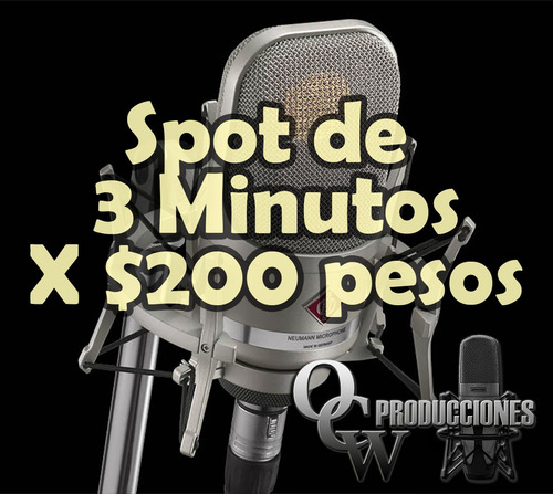 Imagen 2 de 7 de Spots Publicitarios Radio Y Perifoneo 3 Minutos X 200 Pesos