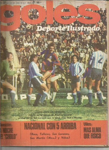 Goles / Nº 1335 / Año 1974 / Lamina Miguel Angel Santoro