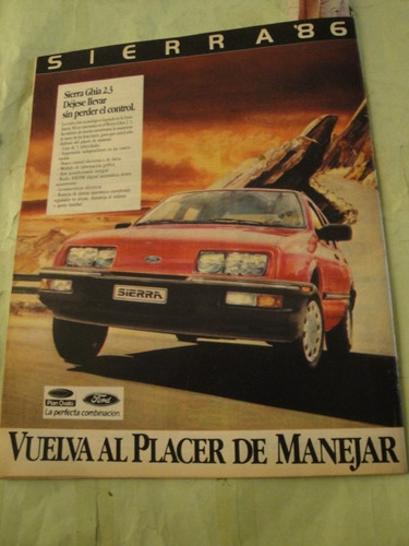 Publicidad Ford Sierra Ghia Año 1986