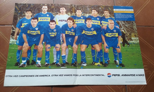 Poster Boca Jrs Campeon Copa Libertadores 2003 Pepsi