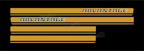 Adesivo Faixa Chevrolet S10 Advantage Dourado S10p03