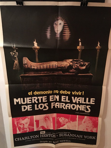 Afiche De Cine Original - Muerte En El Valle De Los Faraones