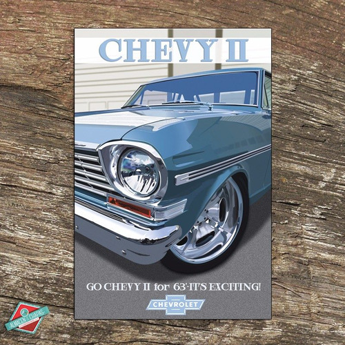 Cuadro De Aluminio Retro Vintage - Chevy 63 - Oferta!!!