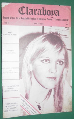 Revista Claraboya Mar/80 Biblioteca Saavedra Elsa Bornemann