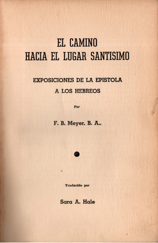 568. El Camino Hacia El Lugar Santísimo.carta A Los Hebreos