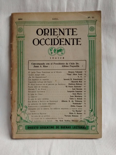 Imagen 1 de 4 de Oriente Y Occidente Digesto Arg Buenas Lecturas Abril 42
