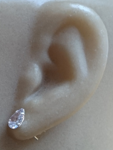 Imagem 6 de 6 de Brincos Gota 7mm Em Zircônia Prata 925