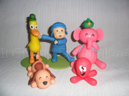 Pocoyo Y Sus Amigos Simil Adorno De Torta - Porcelana Fria