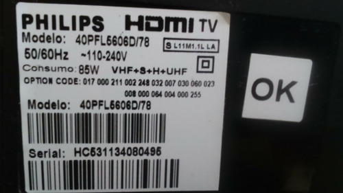 Kit Tv Philips Mod: 40pfl5606d/78