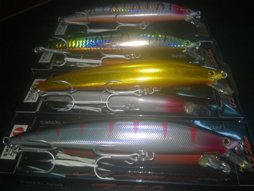 Combo 8 Señuelos Steel Minnow 140 Z-eeg Dorado Med Agua 14cm