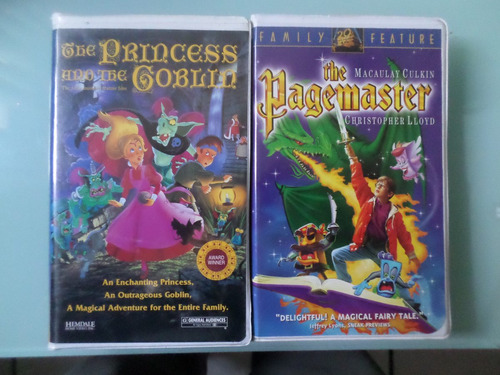 The Princess And The Goblin / Page Master - 2 Vhs Infantiles