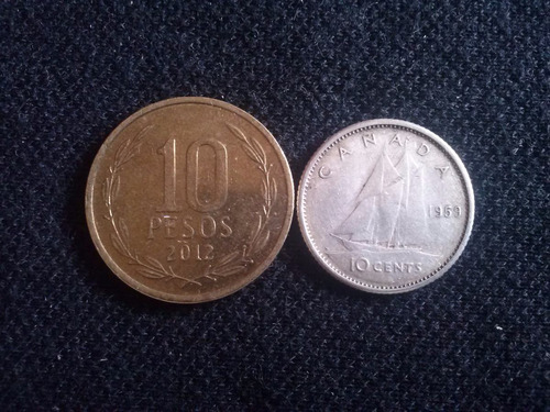 Moneda Canada 1859 Diez Centavos Plata (a05)