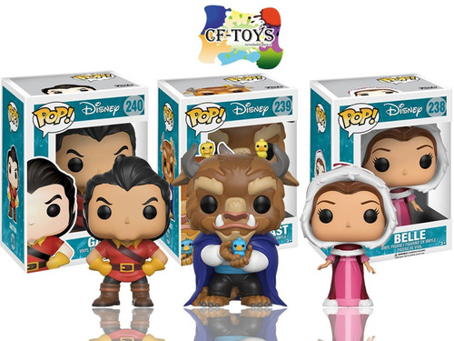 Set Bella Y Bestia 3 Piezas Funko Pop Bella Y La Bestia Cf