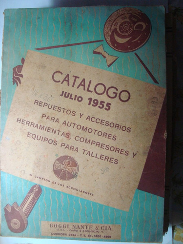Catalogo Goggi Nante 1955 Repuestos Automoviles Herramientas
