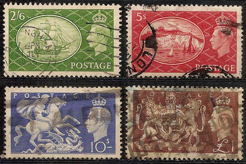 Inglaterra Yv 256/9 Catálogo U$ Scott 286/9 Reino Unido