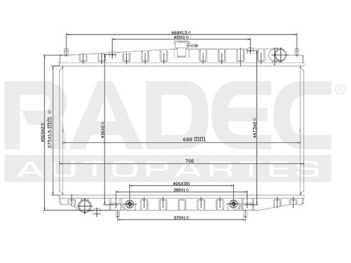 Radiador  Altima 98-01 L4 2.4 Lts Automatico