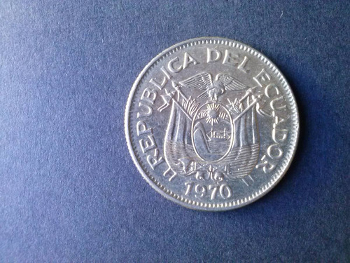 Moneda Ecuador 1 Sucre Níquel 1970 Escasa Circulación