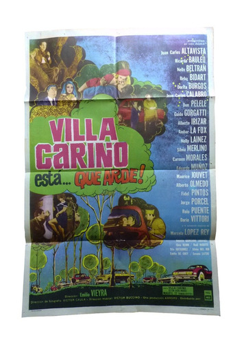 Villa Cariño Está... Que Arde - Afiche De Cine Argentino