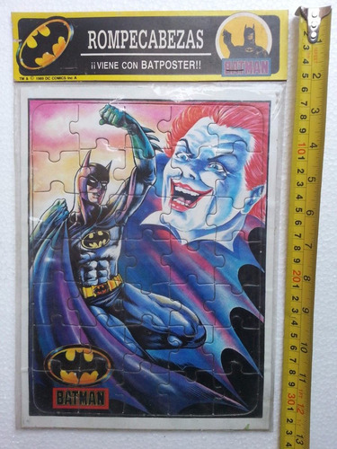 Antiguo Rompe Cabeza  Batman Dc Comics 35 Piezas Año 1989