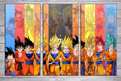 Oferta Cuadros Modernos La Evolucion De Goku 90x57 Cm N9