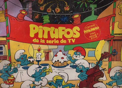 Vinilo Lp ** Los Pitufos - De La Serie De T V  ** Año 1983