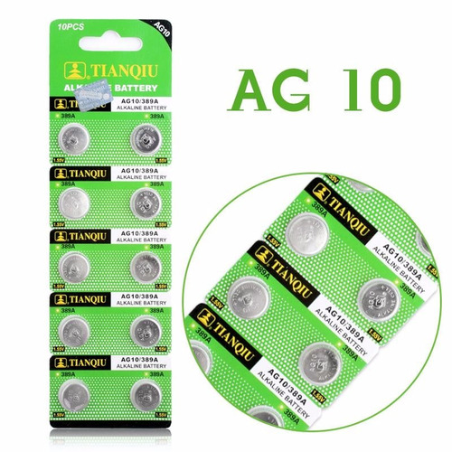 Pack 10 Pilas Ag10 Lr1130gabutton Cell Tipo Reloj Alkalina